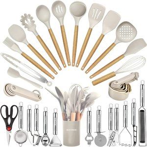 Kitchen Utensils Set-Cooking Utensils Tongs Spoon Spatula Turner Heat Resistant
